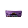 Satin Embroidery Lipstick Case Holder w/Mirror (Purple)