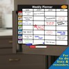 Magnetic Whiteboard for Fridge: Multi-Functional Landscape Weekly Planner, Meal Planner,