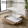 Frameless Bathroom Mirror, 18" x 26" Beveled Wall Mirror