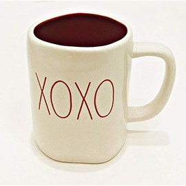 Rae Dunn by Magenta Ceramic Valentines Mug with Red Interior | Inscribed: XOXO