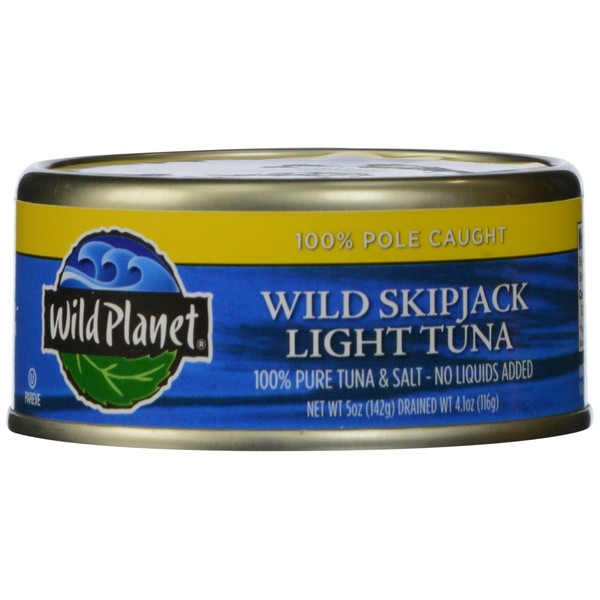 Wild Planet Wild Skipjack Light Tuna, Sea Salt, 5 oz
