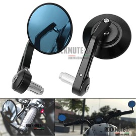 RockMute For Z900RS Z650RS W800 Z650 W175 Handlebar Bar End Mirror Rear View Retro Round