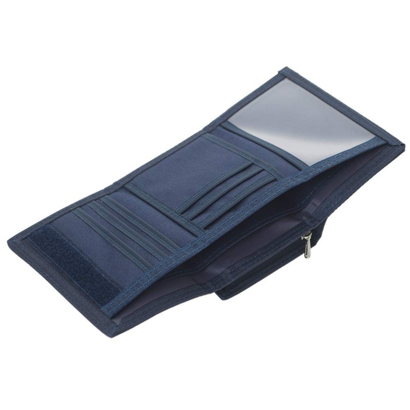 TOPTIE Mens Trifold Wallets with Zipper Coin Pocket, Canvas Billfold