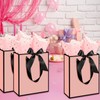 Sitroasho 30 Pack Pink Paper Gift Bags with Handles and