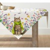 Artoid Mode Flowers Tulips Lavender Cat Spring Table Linen, Kitchen