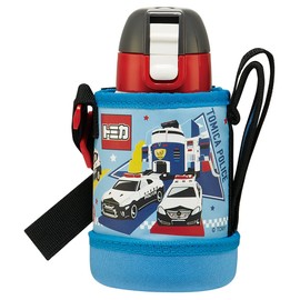 Skater KSTCH4-A Tomica Water Bottle, 13.5 fl oz (400 ml), Includes Cover for Kids