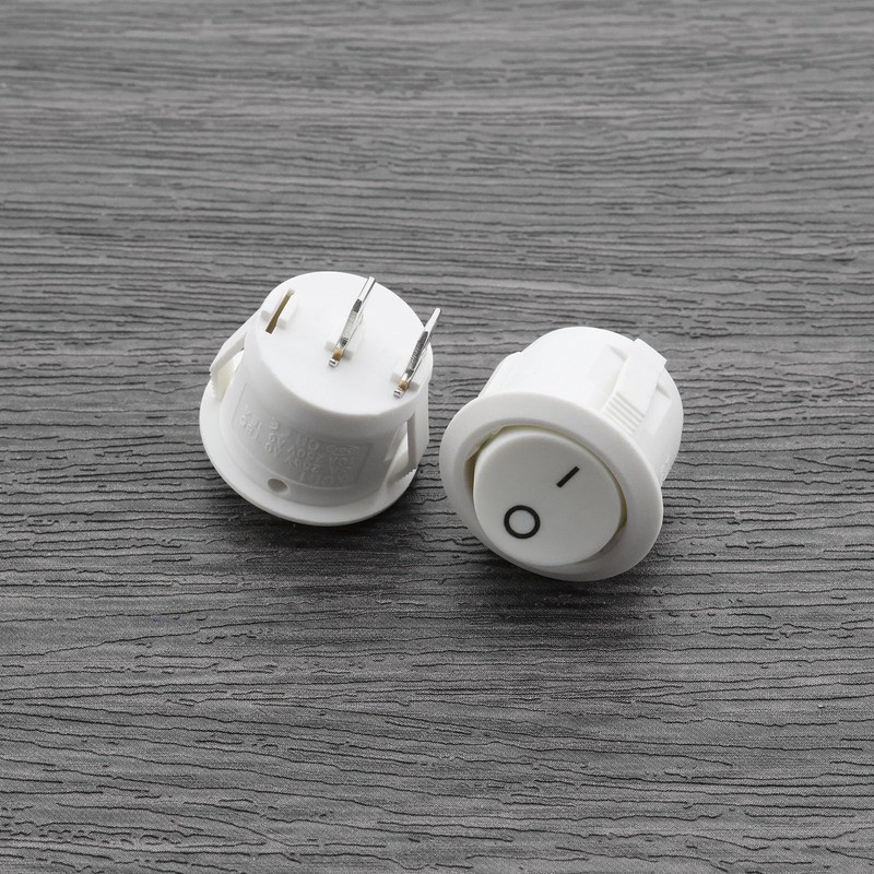 VGOL 10PCS Round Rocker Switch KCD1 Mini Round Toggle Switch