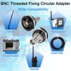QIANRENON BNC Threaded Fixing Circular Adapter BNC Female to Female