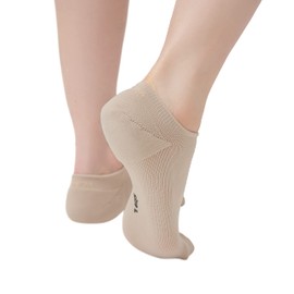 ITEM m6 - Trainer Socks with Compression for Men and Women, Unisex, Invisible, Breathable, Non-Slip, beige