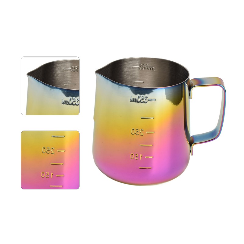 350ml Colorful Stainless Steel Coffee Milk Frothing Jug Garland Cup