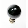 Ceramic Black Ball Antique Base Finial 2" h