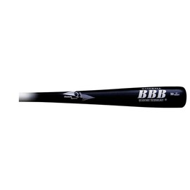BamBooBat by Pinnacle Sports Equipment INC. Adult Quadcore Bamboo Baseball Bat with Cupped End, White Handle/Black Barrel, 32"
