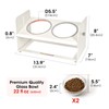PETCOMO Elevated Dog and Cat Bowl Stand – Adjustable Height,