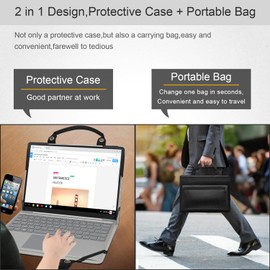 Laptop Case Cover Sleeve for ASUS TUF Dash F15 TUF516PE TUF516PE-AB73 with Portable Bag with Bag Handle,Black