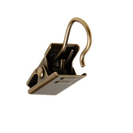 BEELY 40 Pack Stainless Steel Curtain Clips with S Hook Hanging Clamp Hooks for Curtain Photos Home Decoration,Art Craft Display and Outdoor Activities Supplies (Antique Brass)