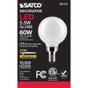 Satco 5.5-Watt LED E12 Light Bulb, 2700K, 15000 Hour Rating,