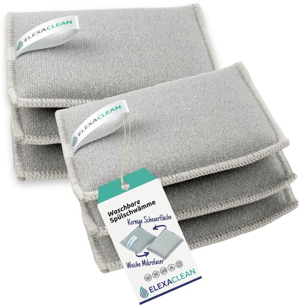 ELEXACLEAN Washing Up Sponge Scourer Sponges (Set of 6, 12
