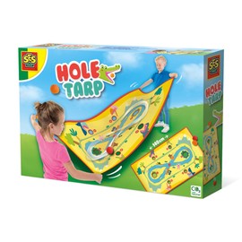 SES Creative 02285 Hole tarp - Whitewater course - Large play sheet (140x80cm), 2 to 4 players, Stimulates playing and working together, Stimulates outdoor play, Age 5+