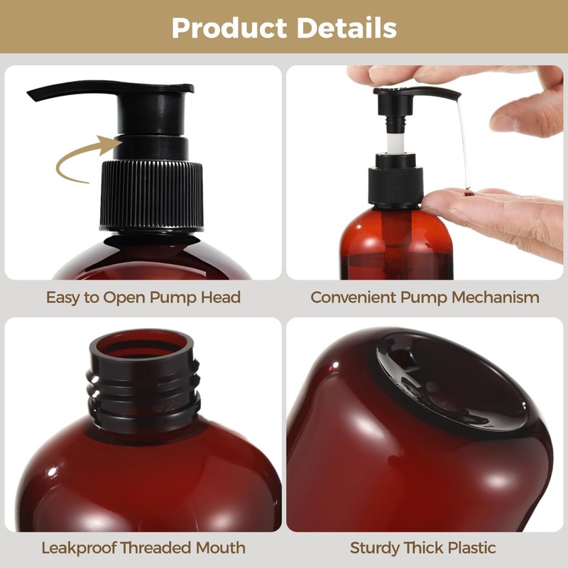 24 Pcs Empty Lotion Bottles with Pump 8oz - Refillable