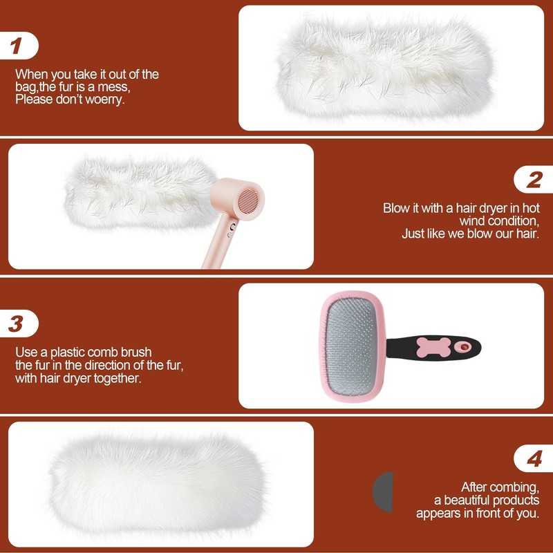 Dikoaina Womens Faux Fur Headband Winter Earwarmer Earmuff Ski (White)