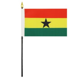 AZ FLAG Table Flag Ghana 15 x 10 cm golden Splitze – Republic Flag Ghana Table Flag 4 x 6 "