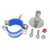 Stainless Steel Height-Adjustable Pipe Clamp - Wall/Ceiling Mounting for 51