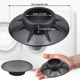 OLRWSLG Pack of 8 Vibration Damper Pads Rubber Washing Machine Foot Pads, Non-Slip Vibration Damper Universal Vibration Damper for Dryers Washing Machine (Black)