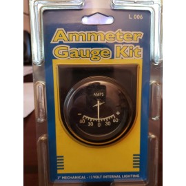 Unbranded  AMMETER GAUGE LOO6 2" BLACK FACE BLACK BEZEL