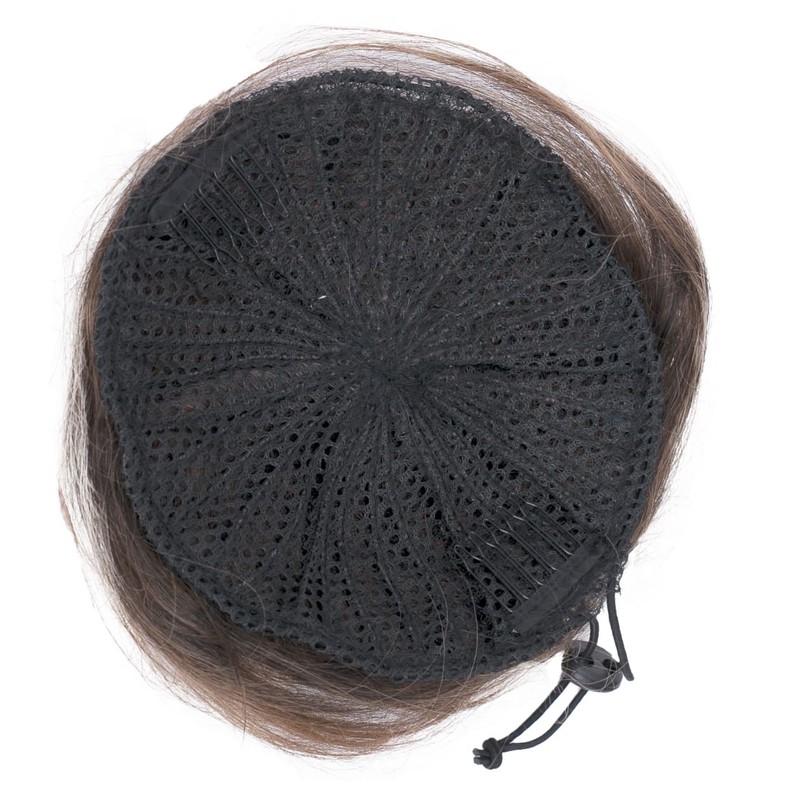 CAISHA Bun Hairpiece Ponytail Hepburn-Bun Scrunchie Updo Dark Brown Mix