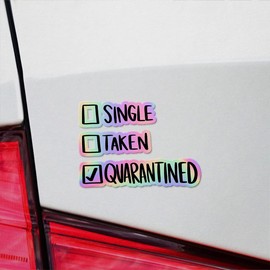 Holographic Decal Stickers of Single Taken Quarantined Premium Waterproof Vinyl Decal Stickers for Laptop Phone Accessory Helmet Car Window Mug Tuber Cup Door Wall Decoration NVCVER3g91110HO