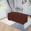 Easy-Going Stretch Ottoman Cover Folding Storage Stool Furniture Protector Soft