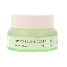 MIZON Phyto Plump Collagen Crema Facial de Noche 50 ml - con colágeno vegetal - fórmula vegana hidratante y antiedad para piel seca o madura
