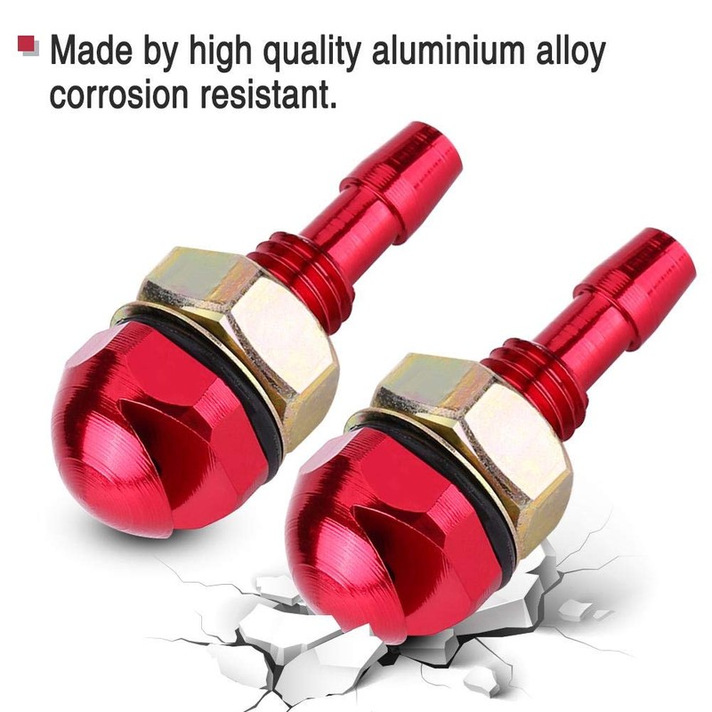 Windshield Washer Nozzle 2pcs Universal Aluminum Alloy Car Front Sprayer