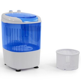 Aurorafy Portable Washing Machine with Spin Dryer, 5.5 lbs Washers Capacity, Compact Laundry for Home, Apartment, RV, Blue & White
