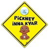 Pickney Inna Kyar Baby on Board Sign, Jamaican Style Black