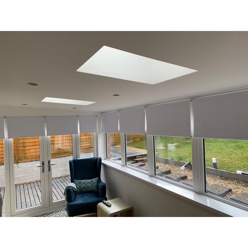 FURNISHED Grey Blackout Roller Blinds 100% Black Out Thermal Window