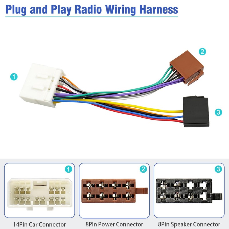 Jayubien 14Pin Radio Wiring Harness for Subaru Stereo Connector Compatible