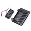 For Raspberry Pi 4B Black Aluminum Alloy Protective Box Enclosure