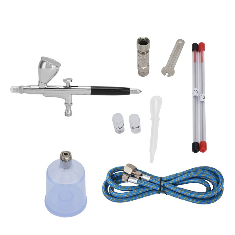 G1/8 Airbrush Kit Spray Gun with Spray Pot Nozzles Needle