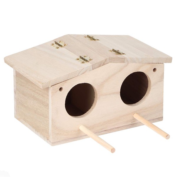 Parakeet Nesting Box Bird Cage Bird Cages for Parakeets Wooden