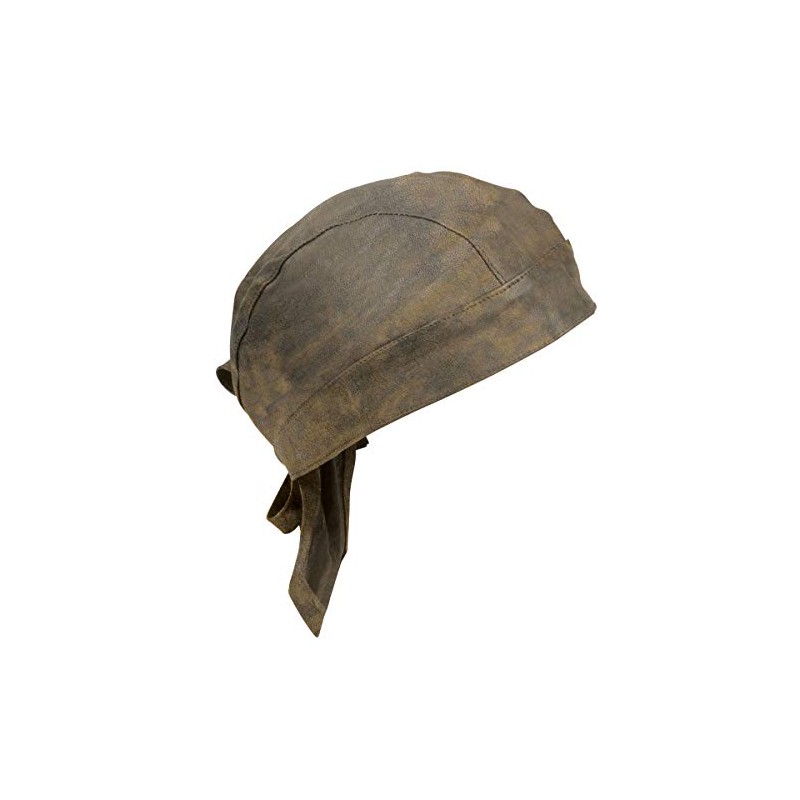 Milwaukee Leather MP7990 Unisex Distressed Brown Motorcycle Leather Cap -