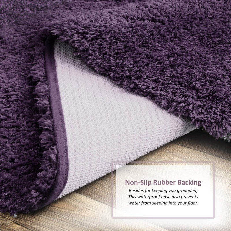 Clara Clark Bathroom Rugs, Ultra Soft Shaggy Bath Rugs -