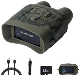 RuralRanger 5K Night Vision Goggles for Adults | 5K Video & 60MP Photos | 10X Zoom | Lightweight 300g | 850nm IR | 300M Range | 3'' HD Screen | for Camping & Security, Camouflage