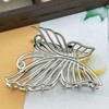 MinoCino Butterfly Hair Clips for Women Girls, Large Sliver Metal