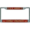 U.S. Army Combat Engineer Chrome License Plate Frame