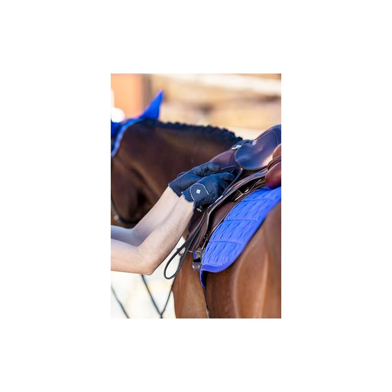 LeMieux Unisex Classic Leather Riding Gloves in Black - Breathable