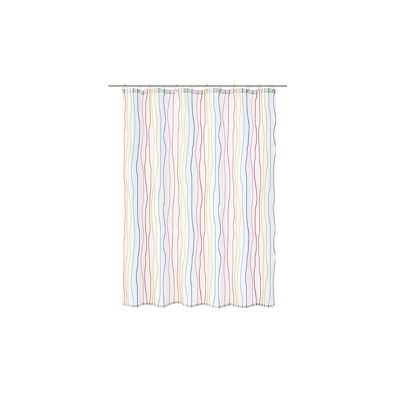 Multi Stripe Jolie Design Polyester Fabric Shower Curtain 180cm wide