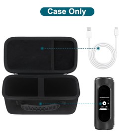 Canboc Hard Carrying Case Compatible with Blue Tees Golf Player+ GPS Speaker with Touch Screen Display, GPS Speaker Player Bag, Mesh Pocket fits Charging Cable, Black (Case only)