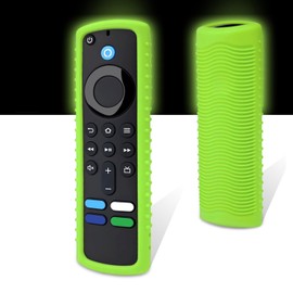 Glowing Remote Cover Compatible with Most Models of FS 4K/Max Voice Remote Case,Including ST TV Remote 2021 (3rd Gen), FS TV Lite 2020,Voice Remote Lite (2nd Gen),TV Remote 2018,FS 4K Max.(Green)
