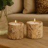 Set of 2 Fossilstone Marble Tea Light Holders – 2"